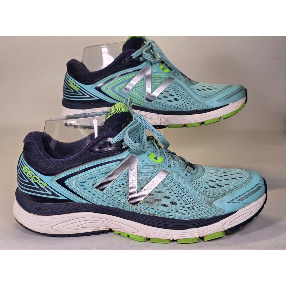 New Balance 860v8 Women's Sneakers Size 7.5 Blue Green Running Shoes‎ W860BN8